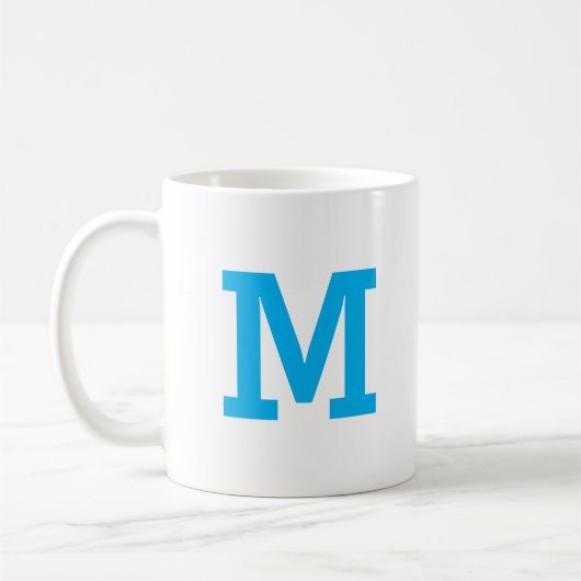 Personalisiert-Modern-Monogramm-Anfangsbuchstaben  Kaffeetasse (Links)