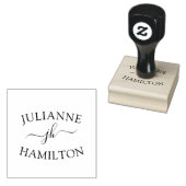 Personalisiert-Modern-Monogramm Gummistempel (Stempel)