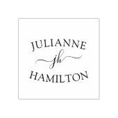 Personalisiert-Modern-Monogramm Gummistempel (Prägung)