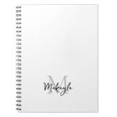 Personalisiert-Modern-Monogramm Notizblock (Vorderseite)