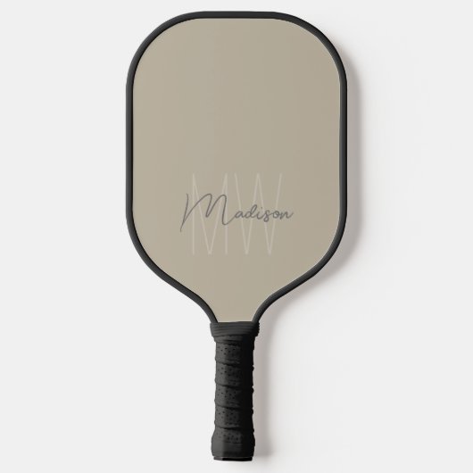Personalisiert-Modern-Monogramm Pickleball Schläger (Rückseite)