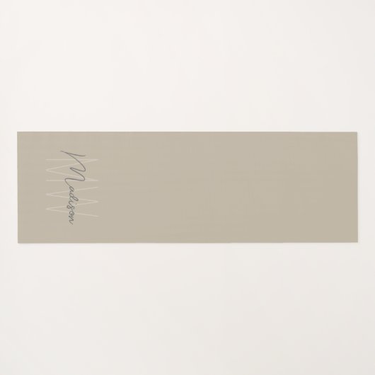 Personalisiert-Modern-Monogramm Yogamatte (Rückseite (Horizontal))
