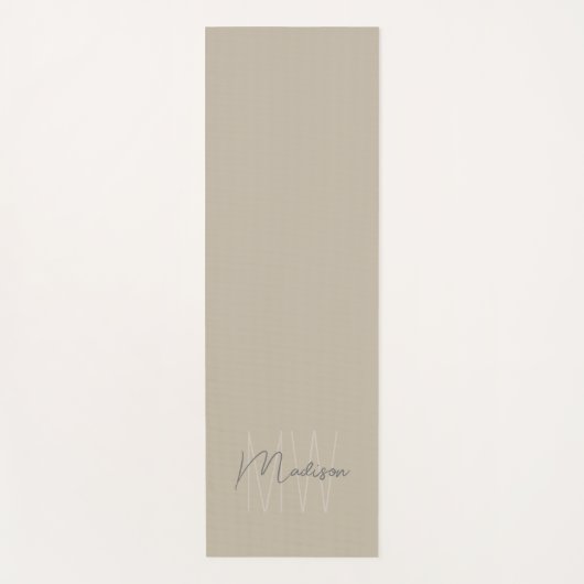 Personalisiert-Modern-Monogramm Yogamatte (Vorderseite)