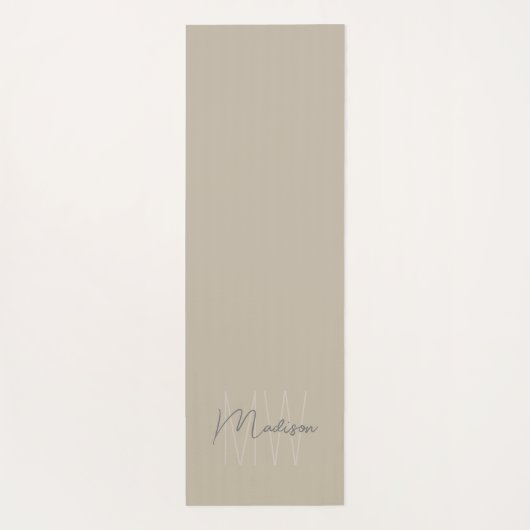 Personalisiert-Modern-Monogramm Yogamatte (Rückseite)