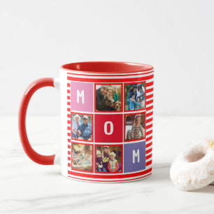 Personalisiert Modern Mothers Day Mama FotoCollage Tasse