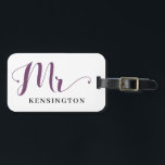 Personalisiert Modern Mr. Newlywed Typography Gepäckanhänger<br><div class="desc">Personalisiert Modern Mr. Newlywed Typography Gepäcktag. Dieser lustige Mr. Gepäckanhänger ist ein großartiges Geschenk für den Bräutigam, oder besser gesagt, für die Zukunft Mr.! Ein stilvolles Bräutigam-Anhänger, perfekt für frisch verheiratete Mr., zukünftige Mr. oder Mr. Groom To Be! Personalisieren Sie dieses stilvolle Gepäckanhänger, um es für Flitterwochen, Hochzeitsgeschenke oder Bräutigam...</div>