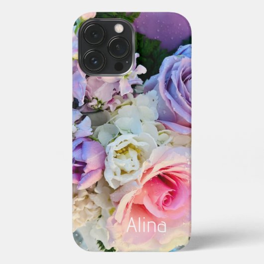 Personalisiert Modern , Niedliche Rose iPhone iPho Hülle (Rückseite)