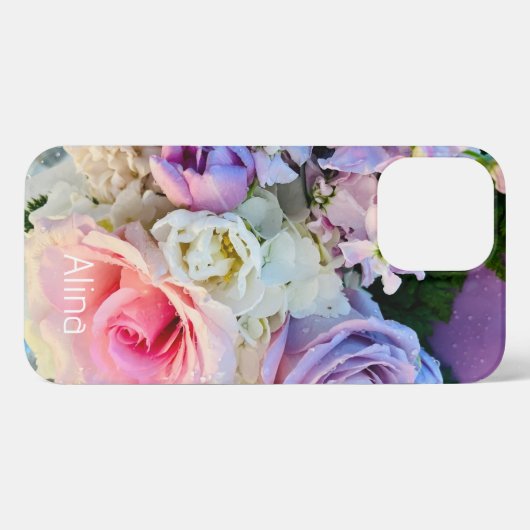 Personalisiert Modern , Niedliche Rose iPhone iPho iPhone Hülle (Rückseite (Horizontal))