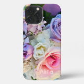 Personalisiert Modern , Niedliche Rose iPhone iPho iPhone Hülle (Rückseite)