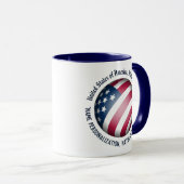 Personalisiert Modern Patriotic USA Flag Globe Tasse (VorderseiteRechts)