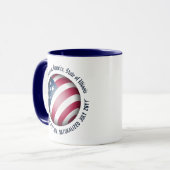 Personalisiert Modern Patriotic USA Flag Globe Tasse (Vorderseite Links)