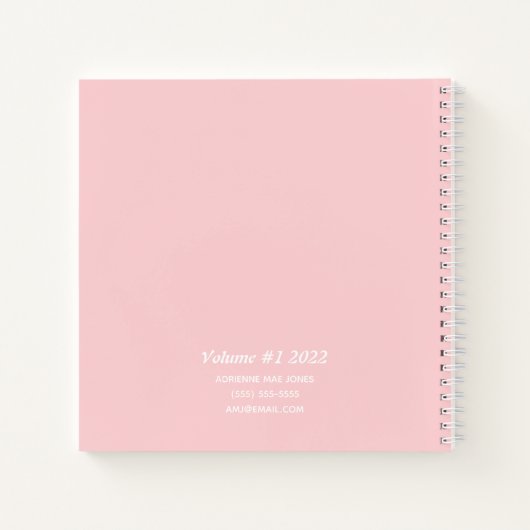 Personalisiert Modern rosa - Ihr Name - Sketch Notizblock (Rückseite)