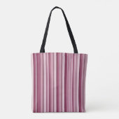 Personalisiert Modern rosa Mauve Stripteulpe Tasche (Rückseite)