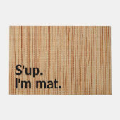 Personalisiert Modern Rustic S'up. Ich bin matt. F Fußmatte (Vorderseite)