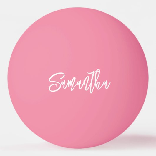 Personalisiert Modern Script Monogram Name Tischtennisball (Vorderseite)