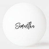 Personalisiert Modern Script Monogram Name Tischtennisball (Rückseite)