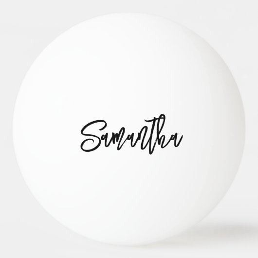 Personalisiert Modern Script Monogram Name Tischtennisball (Rückseite)