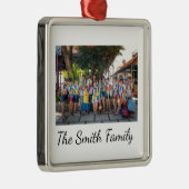 Personalisiert Modern Simple Wiedersehen Foto Ornament Aus Metall (Rechts)