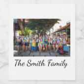 Personalisiert Modern Simple Wiedersehen Foto Weinetikett (Einzelnes Label)