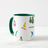 Personalisiert Modern Snowboarder Snowboarden Tasse (Vorderseite Links)