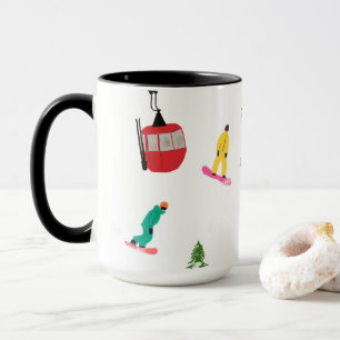 Personalisiert Modern Snowboarder Snowboarden Tasse