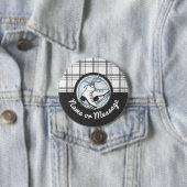 Personalisiert Modern Tartan Ice Skaten Pinback Button (Beispiel)