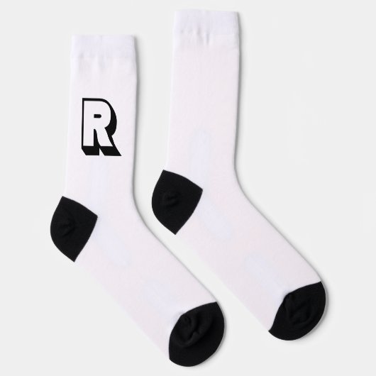 Personalisiert-Modern-Typografie Socken (Rechts)