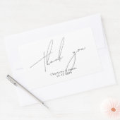 Personalisiert Modern und stilvoll Danke Rechteckiger Aufkleber (Umschlag)