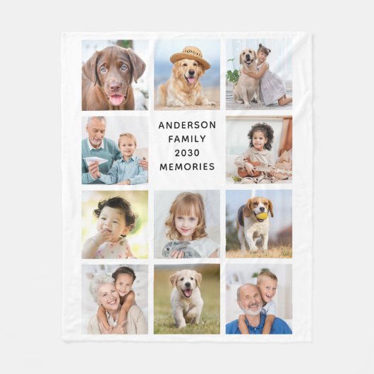 Personalisiert Moderne 11 Bilder - Collage Fleecedecke (Vorderseite)