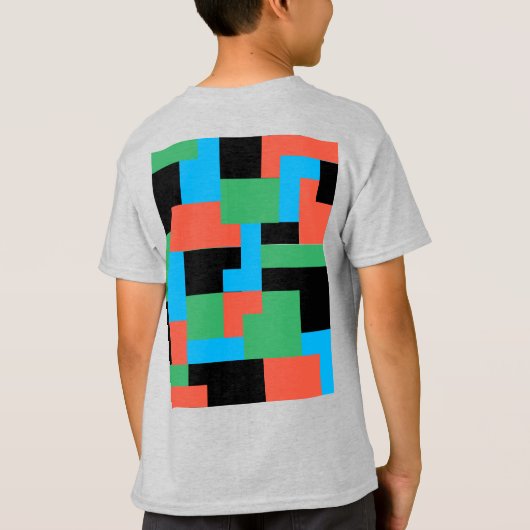 Personalisiert Moderne Abstrakte Geometrie T-Shirt (Rückseite)
