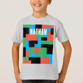 Personalisiert Moderne Abstrakte Geometrie T-Shirt (Vorderseite)