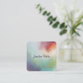 Personalisiert Moderne Abstrakte Kunstvorlage Eleg Quadratische Visitenkarte (Stehend Vorderseite)