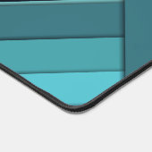 Personalisiert Moderne Aquamarine Sleek Geometrie Schreibtischunterlage (Ecke)