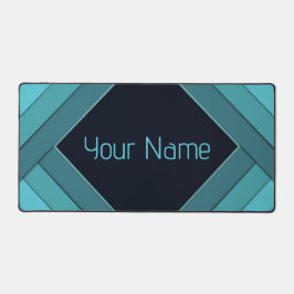 Personalisiert Moderne Aquamarine Sleek Geometrie Schreibtischunterlage