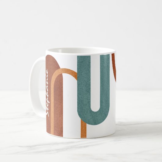 Personalisiert Moderne Arkaden Kaffeetasse (Vorderseite Links)