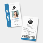 Personalisiert Moderne Berufliche Mitarbeiter ID B Ausweis (Vorder- & Rückseite)