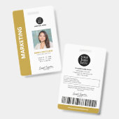 Personalisiert Moderne Berufliche Mitarbeiter ID G Ausweis (Vorder- & Rückseite)