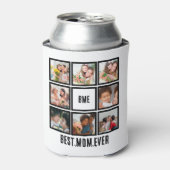Personalisiert Moderne beste Mama je 8 FotoCollage Dosenkühler (Kanne Vorderseite)