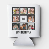 Personalisiert Moderne beste Mama je 8 FotoCollage Dosenkühler (Rückseite)
