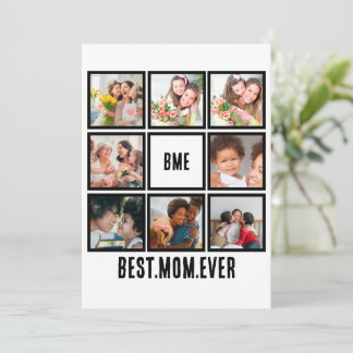 Personalisiert Moderne beste Mama je 8 FotoCollage Feiertagskarte