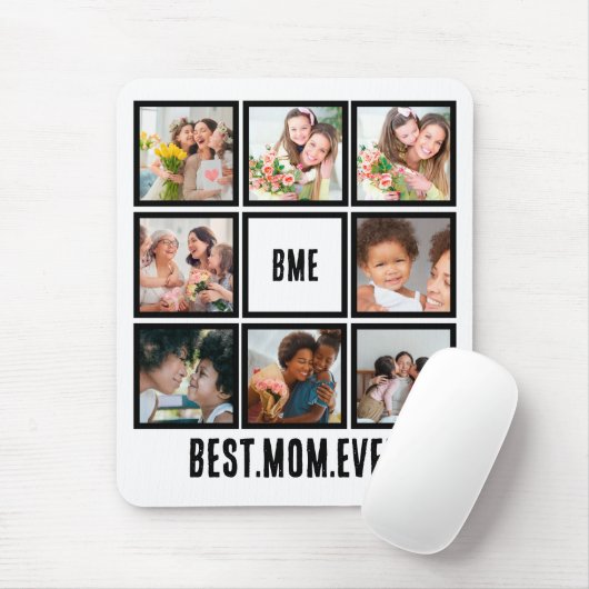 Personalisiert Moderne beste Mama je 8 FotoCollage Mousepad (Mit Mouse)