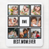 Personalisiert Moderne beste Mama je 8 FotoCollage Mousepad (Vorne)