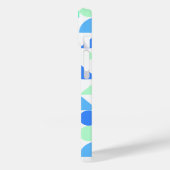 Personalisiert moderne Blaue Minte Geometrie Case-Mate iPhone Hülle (Rückseite / Links)