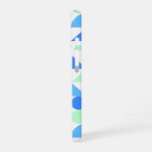 Personalisiert moderne Blaue Minte Geometrie iPhone 16 Hülle (Linke Seite)
