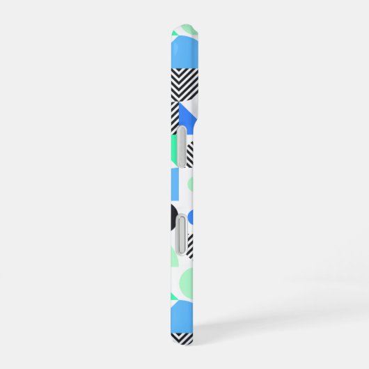Personalisiert moderne Blaue Minte Geometrie iPhone 16 Hülle (Rechte Seite)