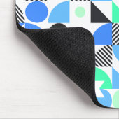 Personalisiert moderne Blaue Minte Geometrie Mousepad (Ecke)