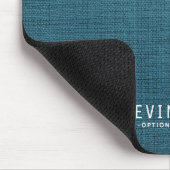 Personalisiert moderne Blue Linen Texture Mousepad (Ecke)