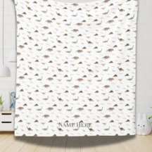 Personalisiert-moderne Dinosaurier Fleece Blanket