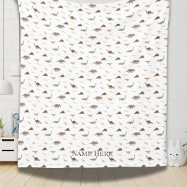Personalisiert-moderne Dinosaurier Fleece Blanket