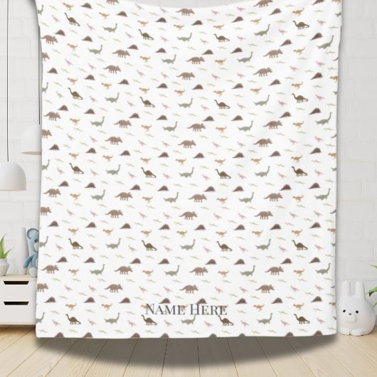 Personalisiert-moderne Dinosaurier Fleece Blanket